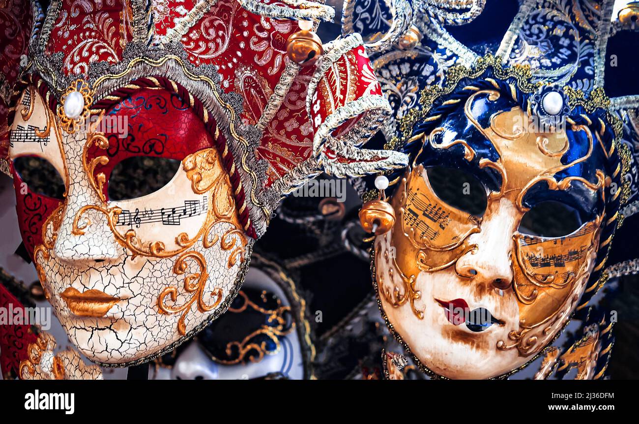 Bright carnival masks, italy, masquerade in venice Stock Photo Alamy