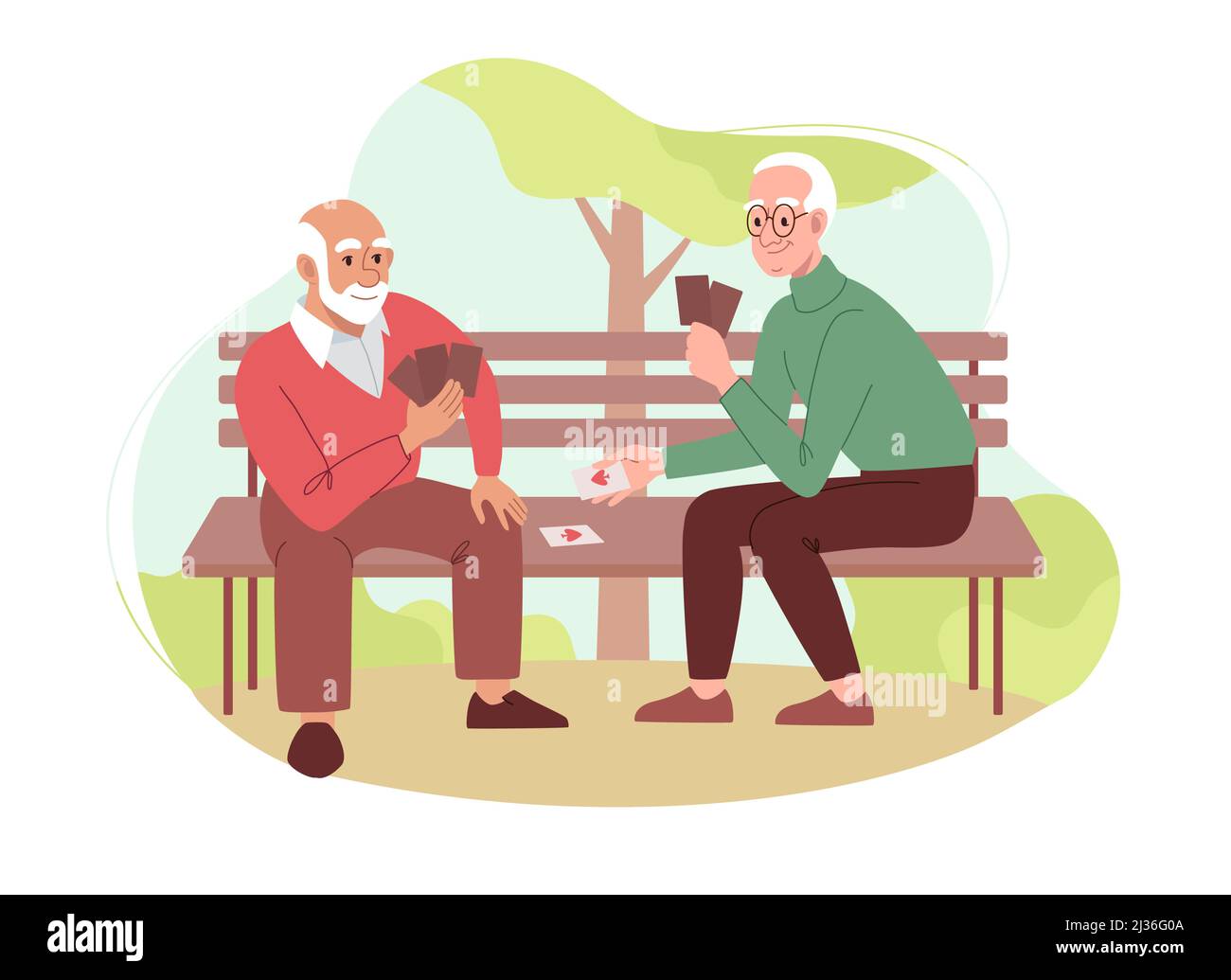Cartoon illustration man playing cards hi-res stock photography and images  - Alamy