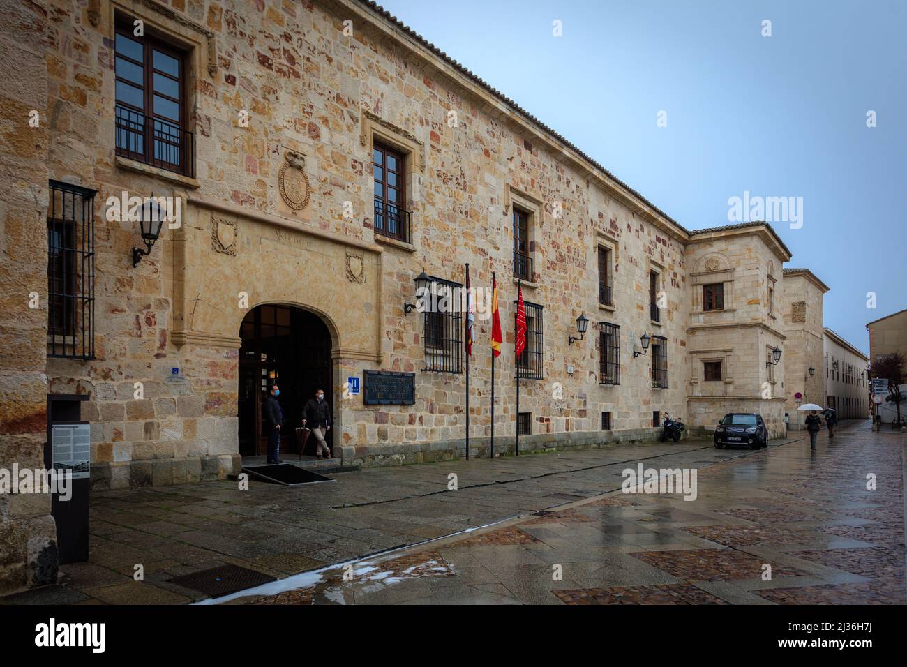The Parador of Zamora is a hotel in a XV century palace inside the old town. Zamora. Spain. Stock Photo