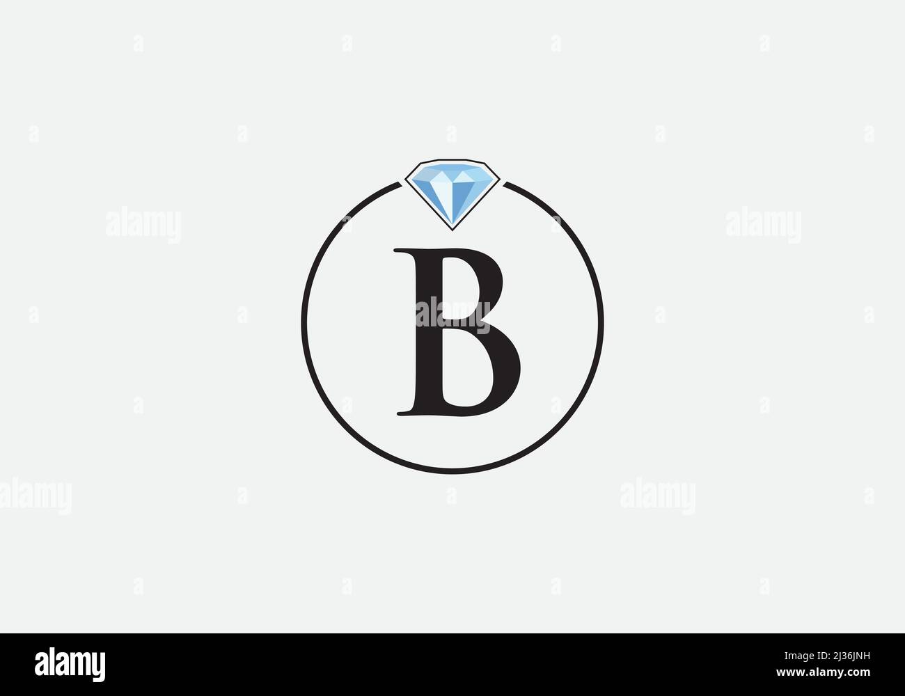 Diamond jewellery and jewelry logo design vector with the letter and