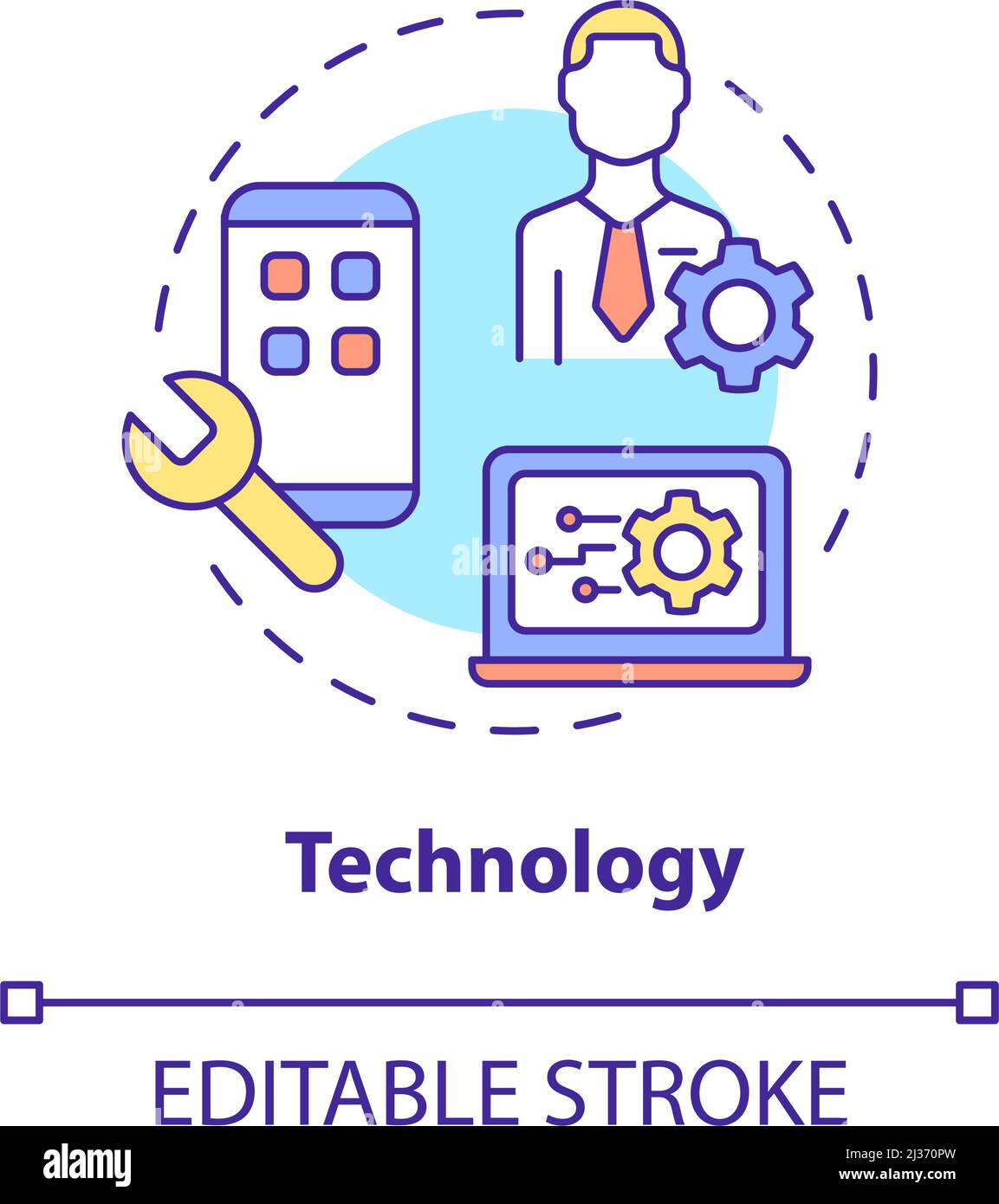 Technology concept icon Stock Vector Image & Art - Alamy