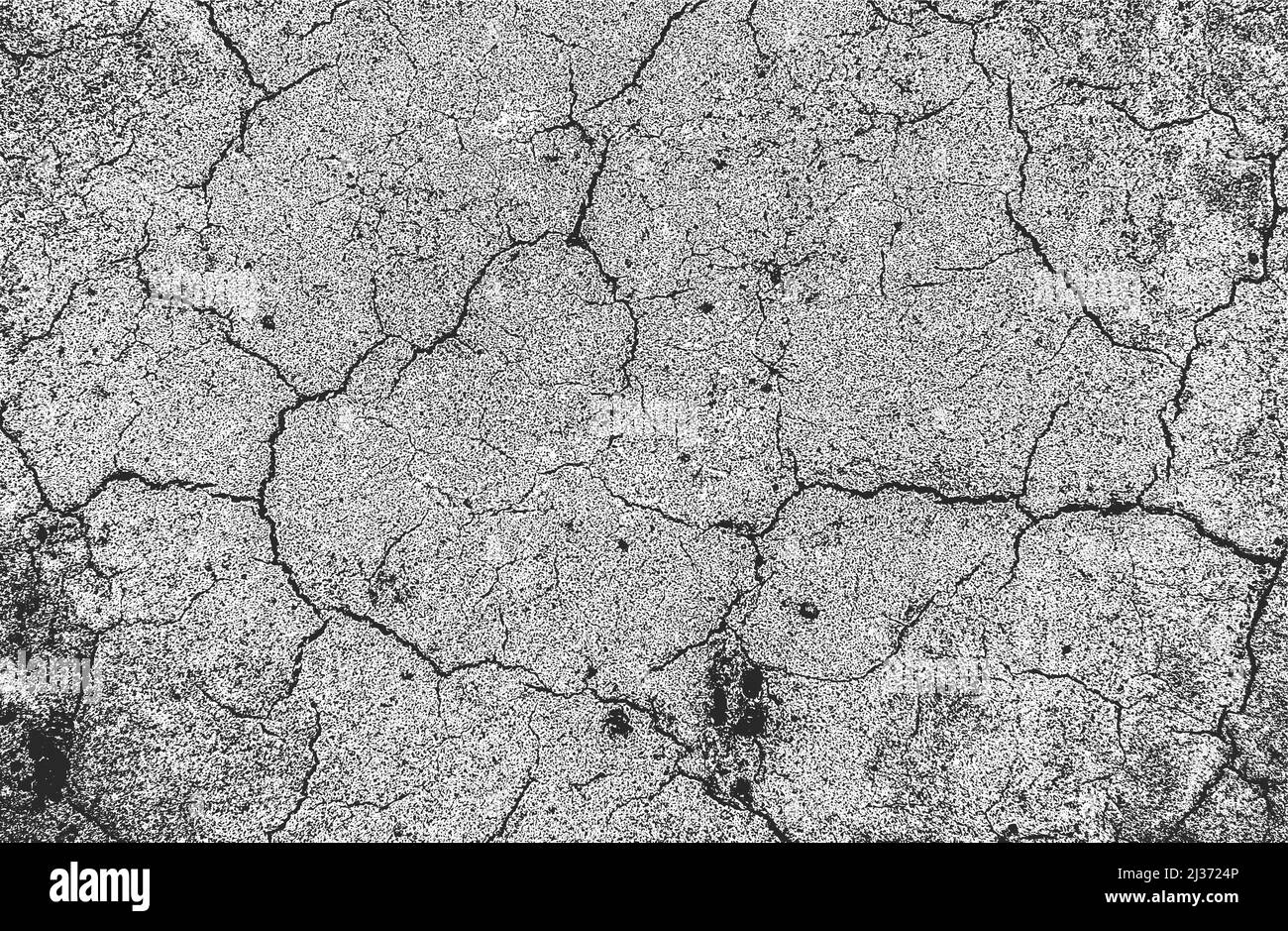 Texture and background of old concretes with cracks and damages. Stock Vector