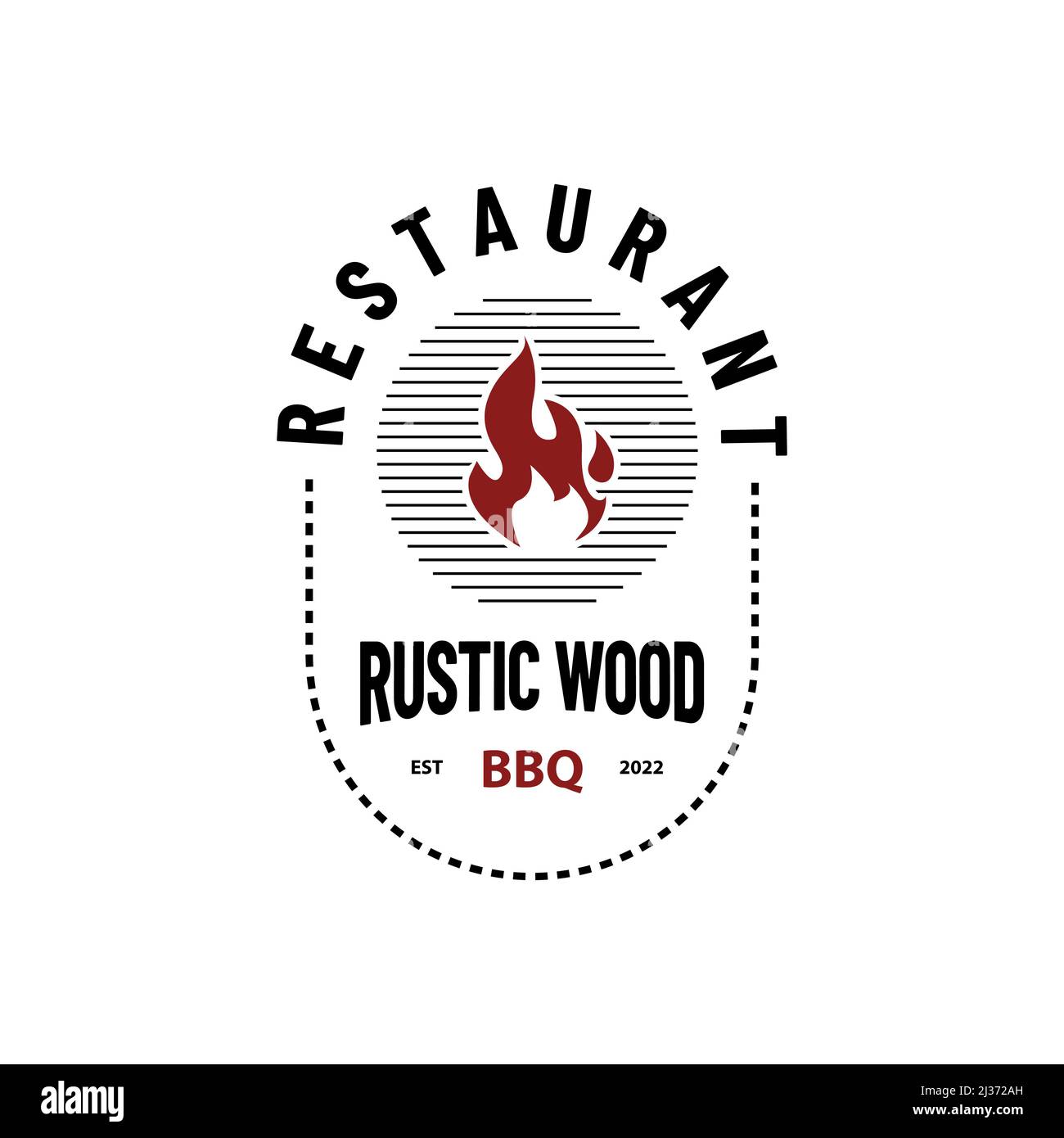 Vintage Retro Rustic Barbecue Labels Barbeque Labels Logo Design Vector Stock Vector