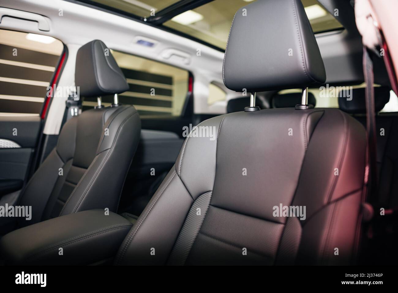 Front seats of a modern passenger car Stock Photo