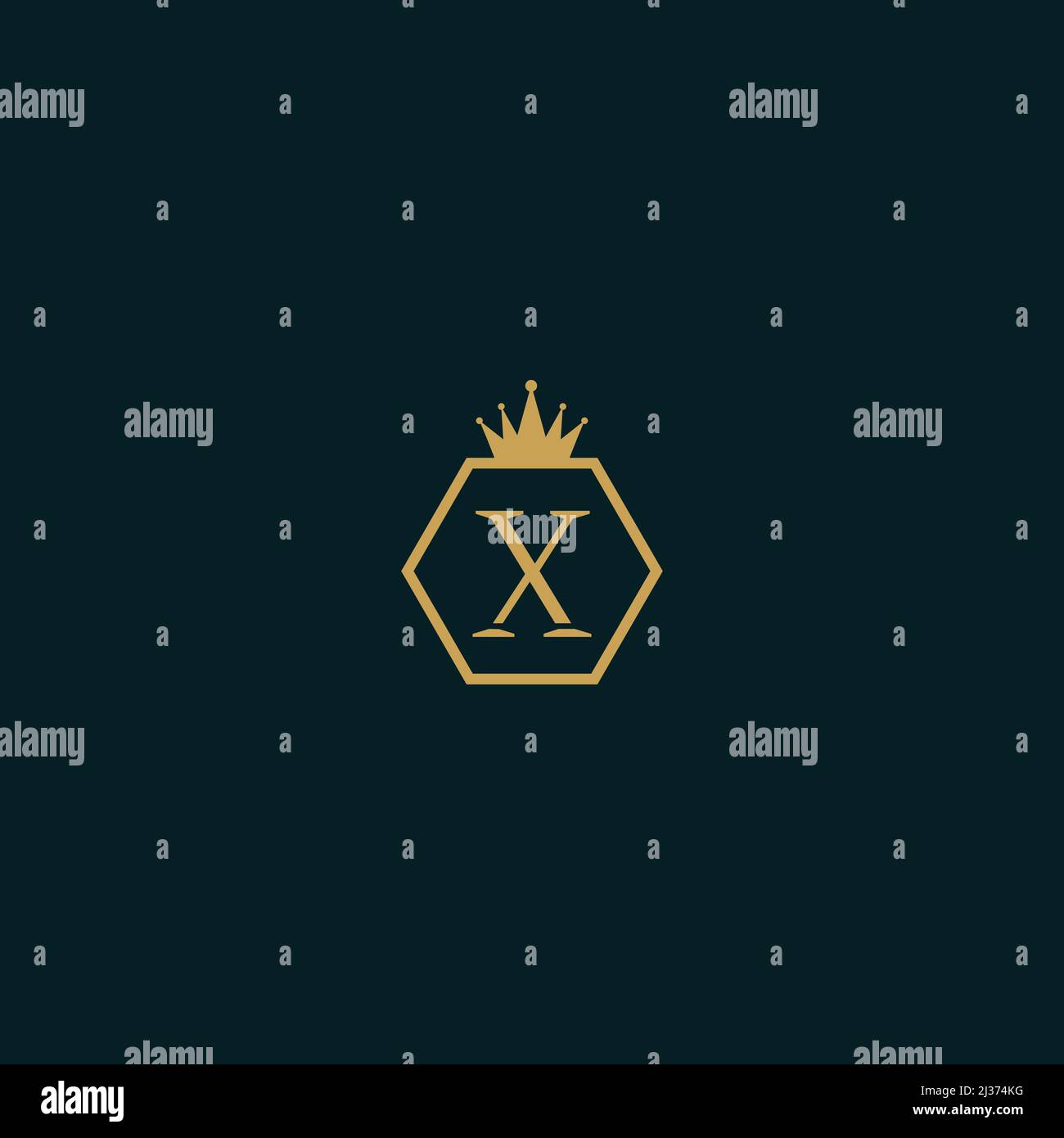 Alphabet letter X icon logo with crown Stock Vector Image & Art - Alamy