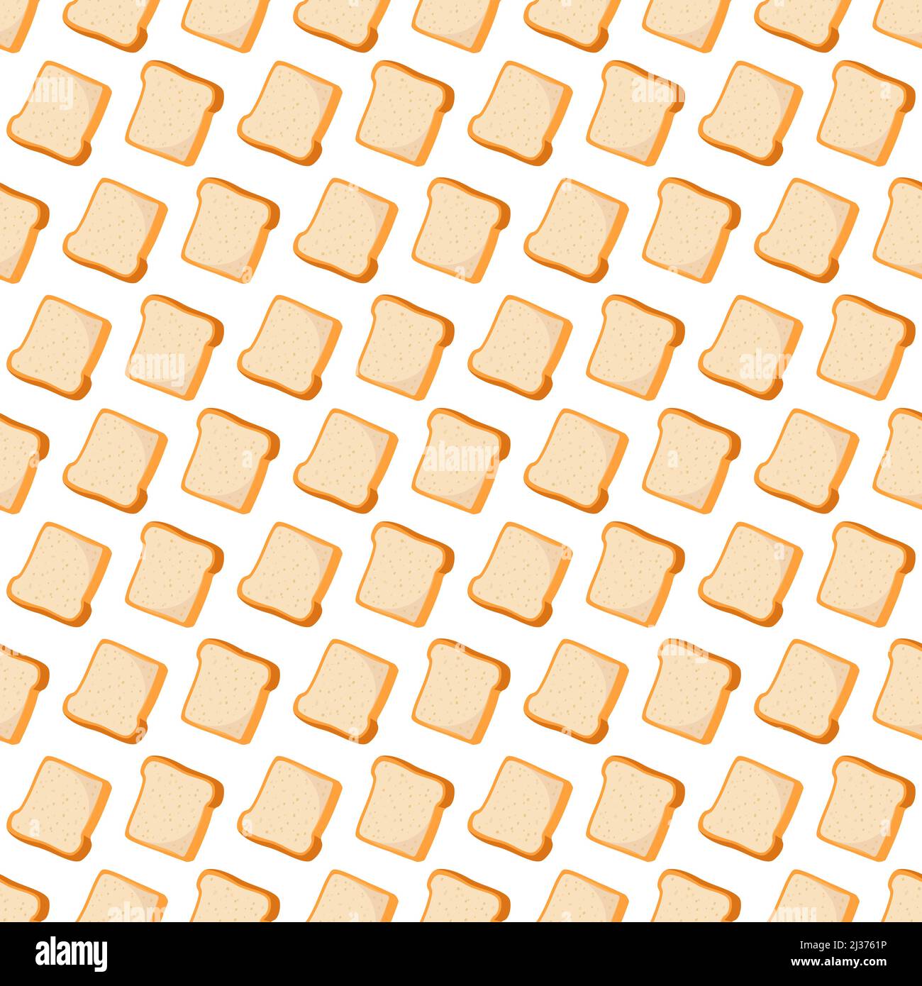 Seamless pattern with whole white loaf bread. Print of bakery products