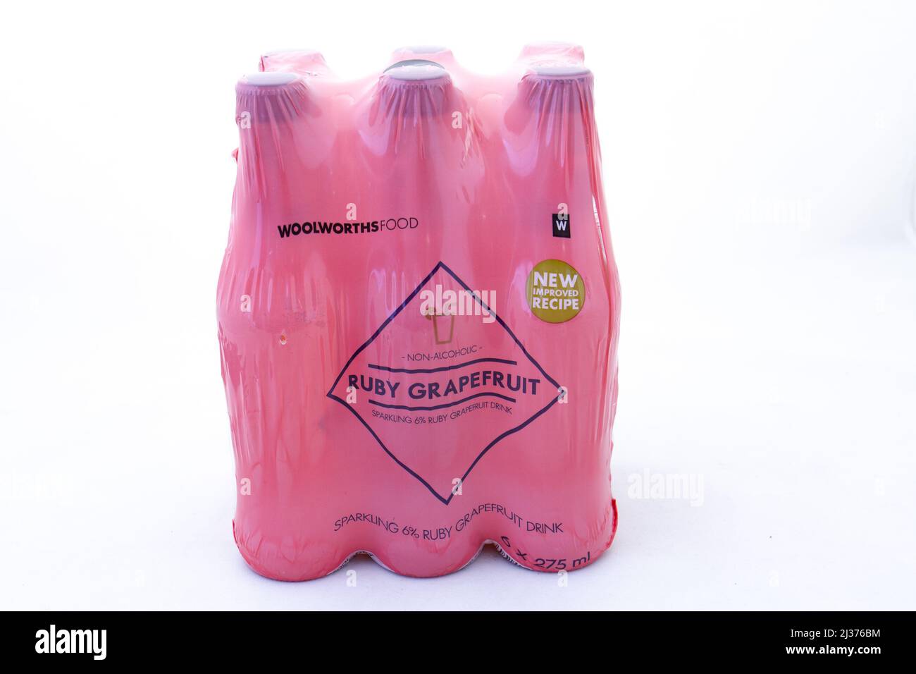 Johannesburg, South Africa a six pack of ruby grapefruit juice from