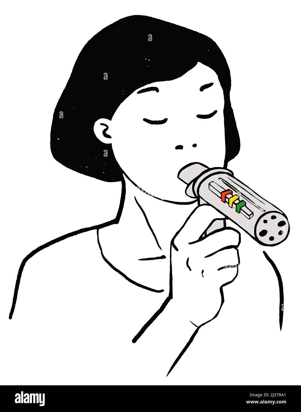 Peak flow woman Stock Vector Images Alamy