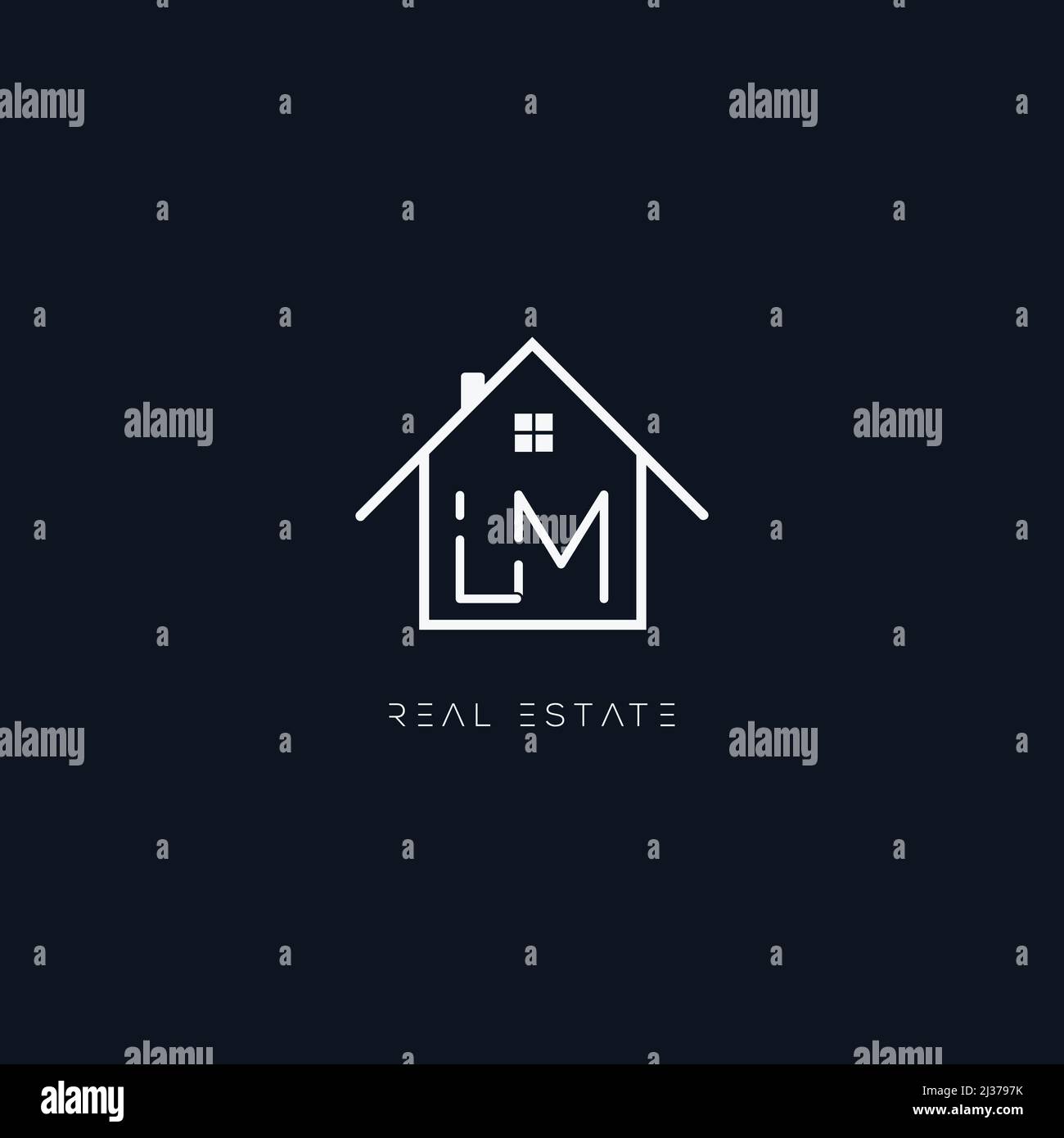 Logo design of LM in vector for construction, home, real estate