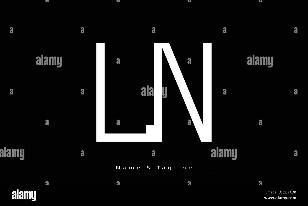 Alphabet letters Initials Monogram logo LN , NL Stock Vector