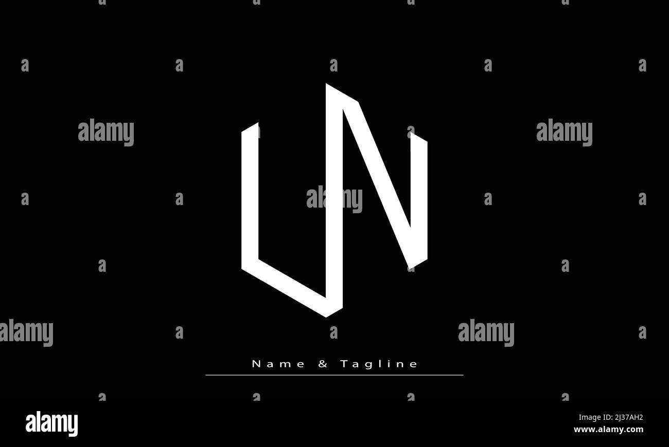 Alphabet letters Initials Monogram logo LN , NL Stock Vector