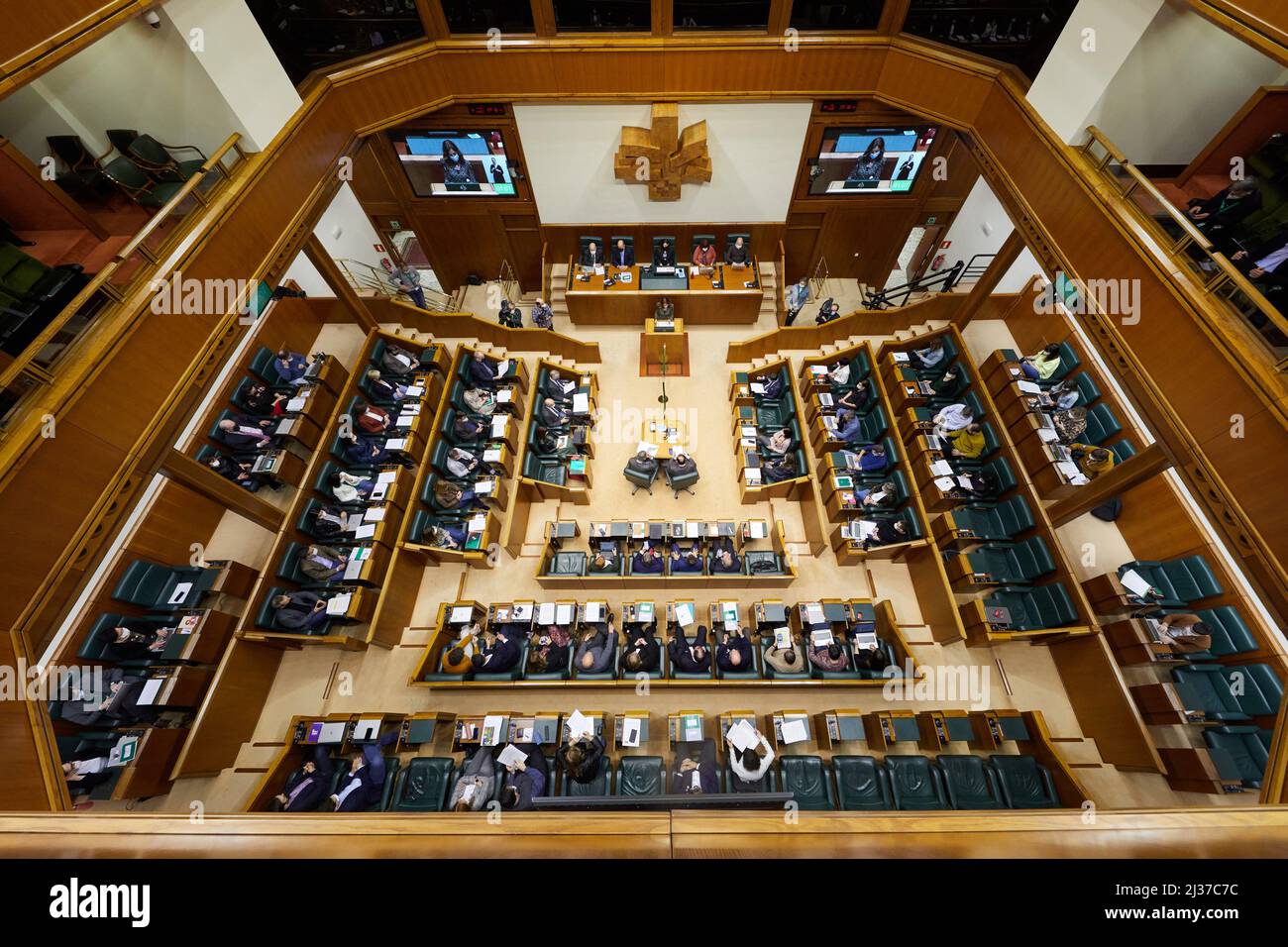 Sesión Parlamentaria celebrada el día 04 de Marzo de 2022, Pleno de Control donde las parlamentarias y parlamentarios preguntan e interpelan al Stock Photo