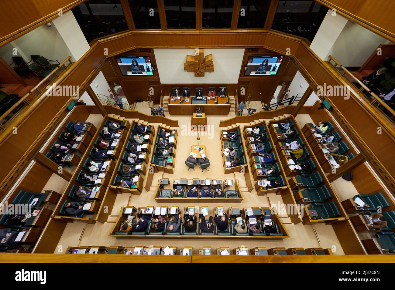 Sesión Parlamentaria celebrada el día 04 de Marzo de 2022, Pleno de Control donde las parlamentarias y parlamentarios preguntan e interpelan al Stock Photo