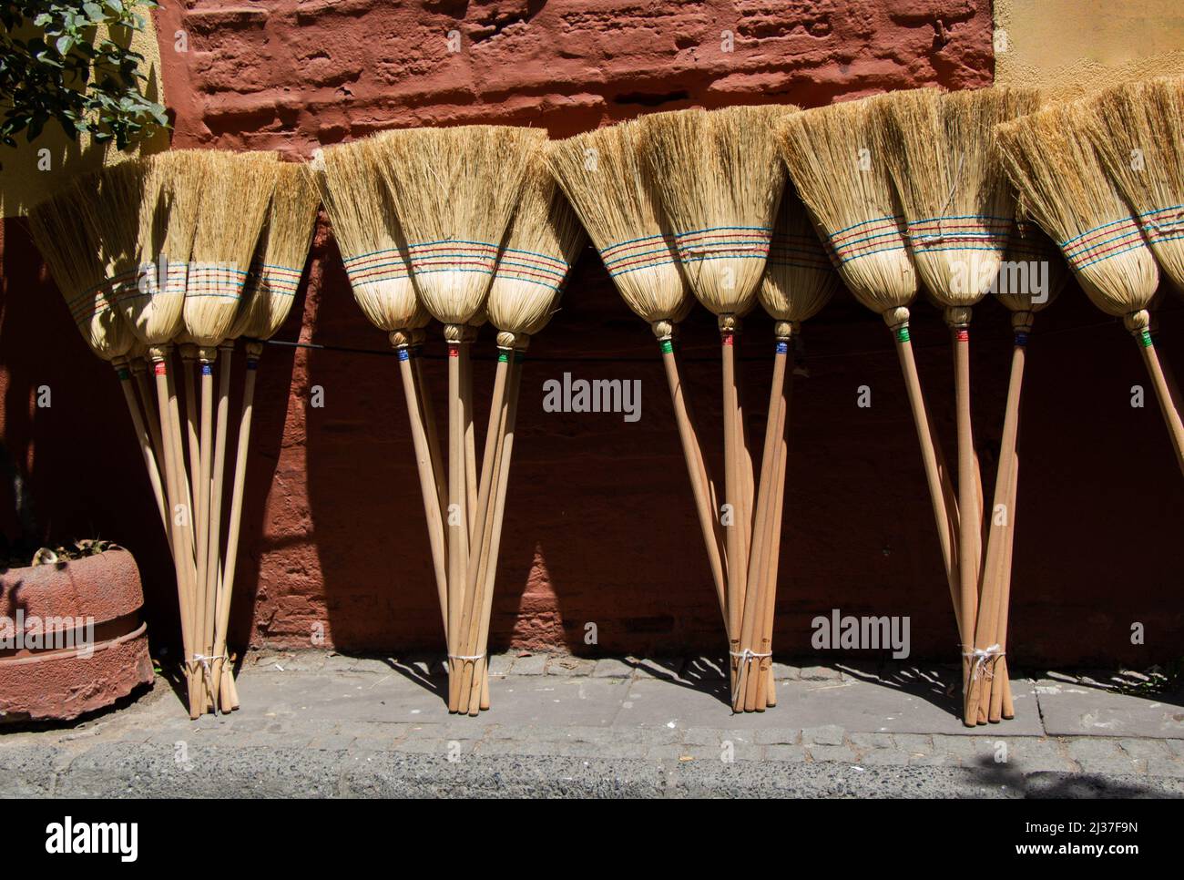 Broom made of broom or Household, cleaning housewives, concept