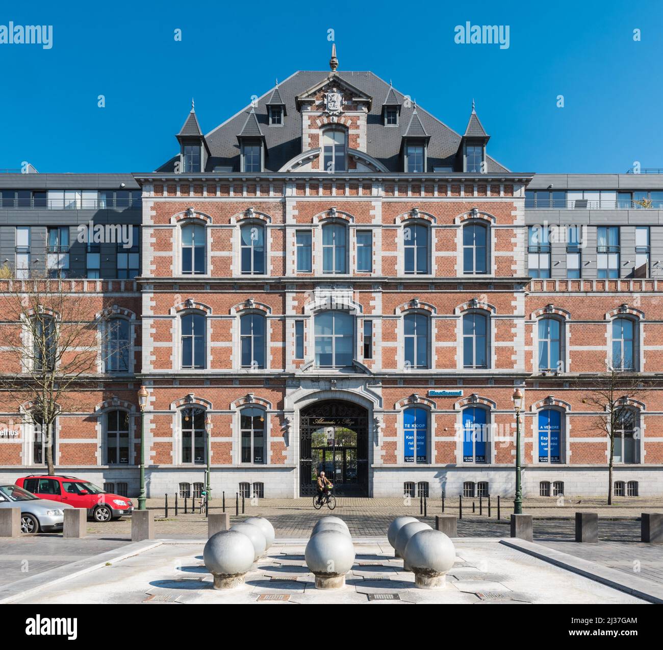 Schaerbeek, Brussels Capital, Belgium, Facade of the former military