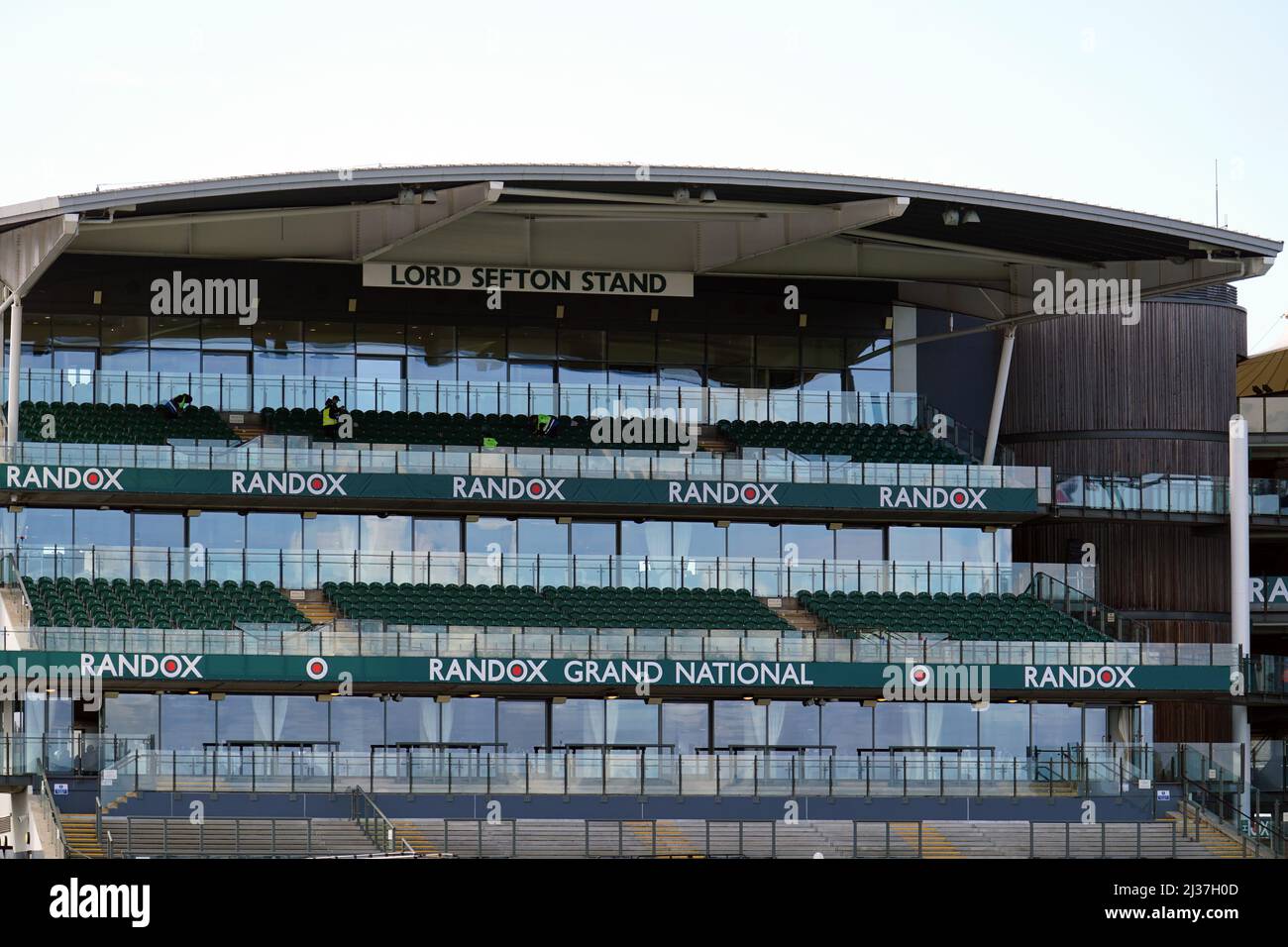 A general view of the Lord Sefton Stand at Aintree Racecourse, ahead of