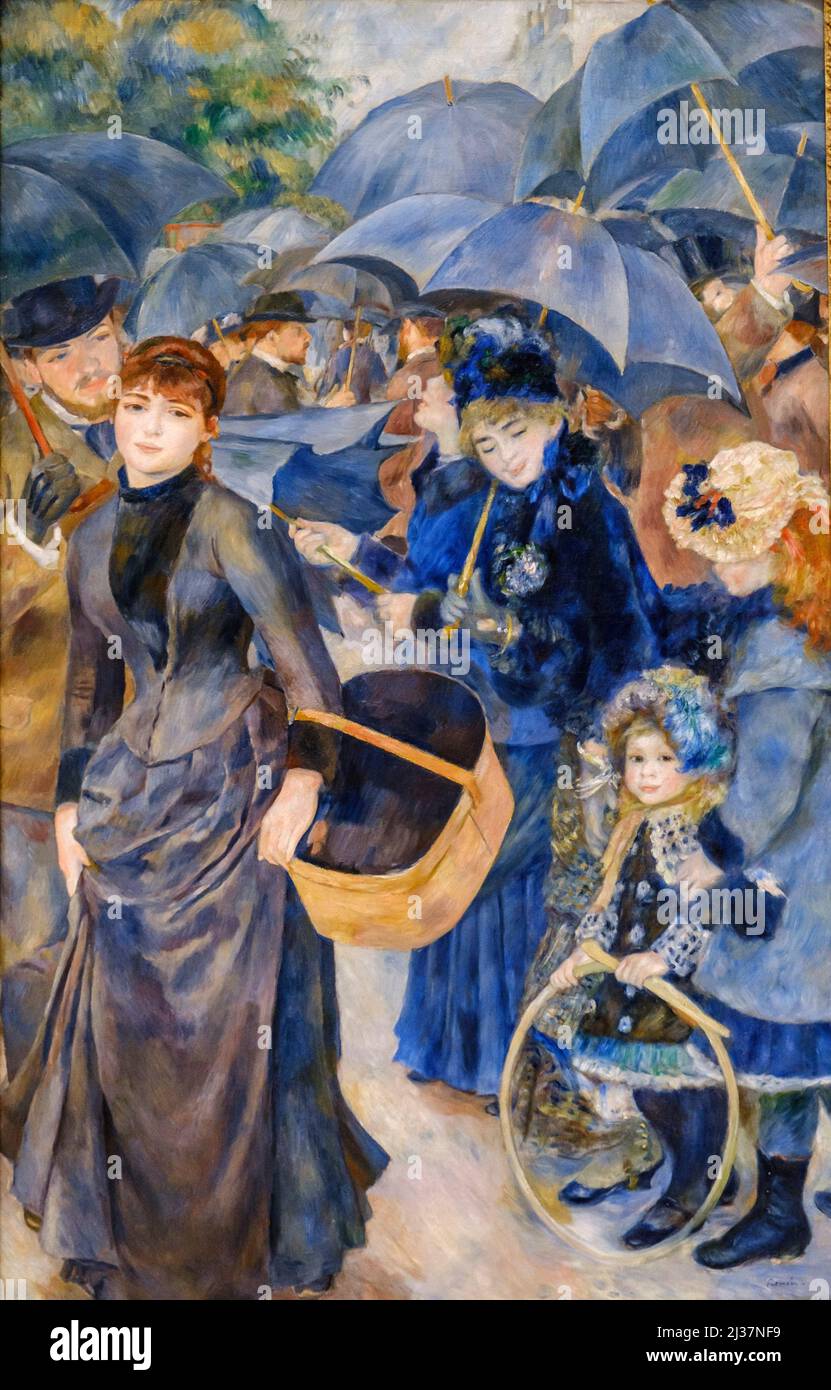 PierreAuguste Renoir, The Umbrellas,, 1881, oil on canvas Stock Photo