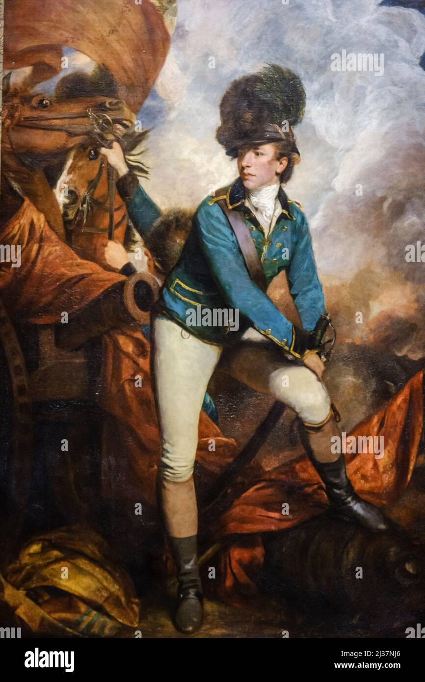 Sir Joshua Reynolds, Colonel Tarleton, 1782, oil on canvas Stock Photo ...