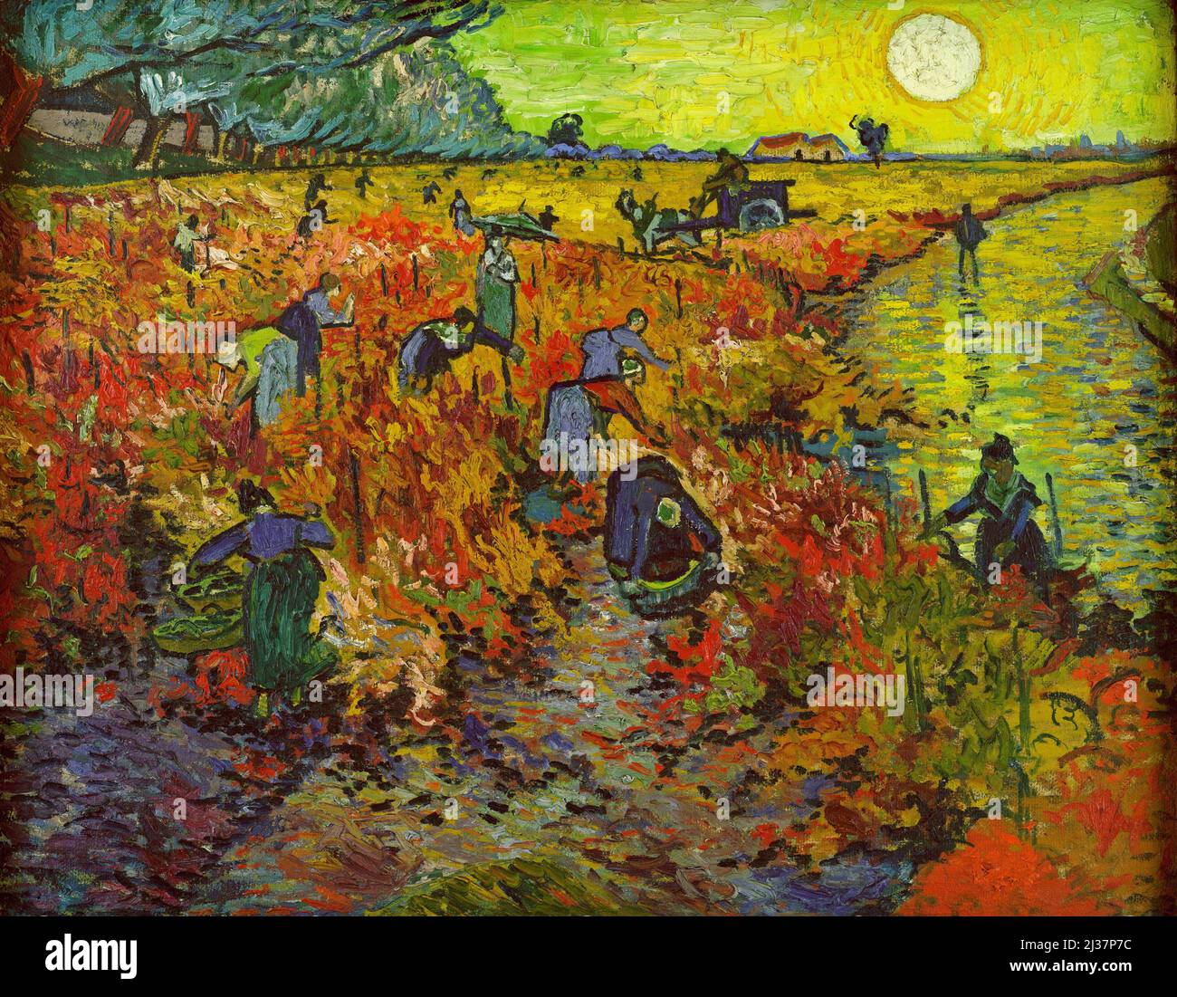 The Red Vineyard, (C. 1888) one of three paintings sold during Van Gogh