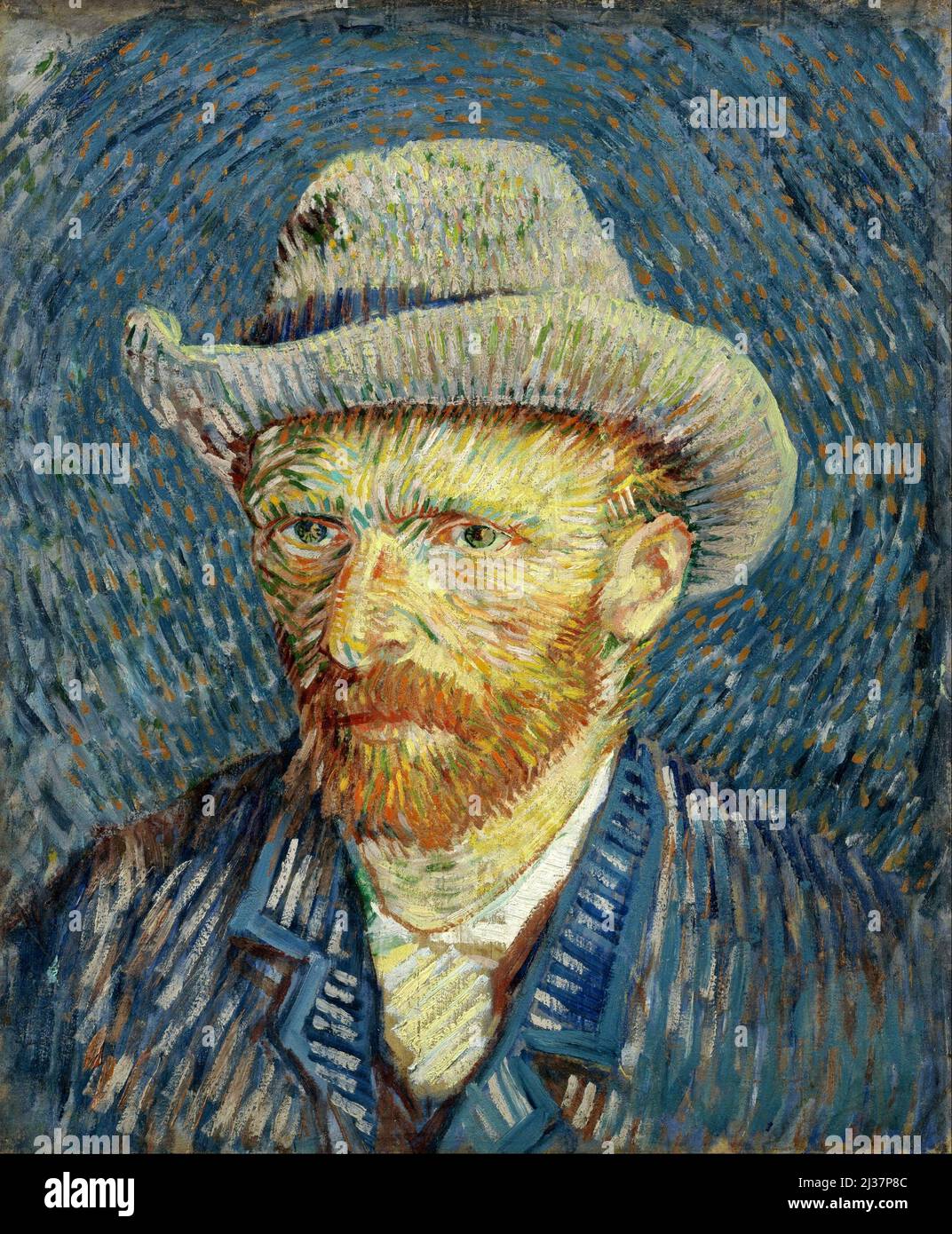 Vincent van Gogh - Self Portrait with Gray Felt Hat, c. 1887. Vincent Willem  van Gogh (1853-1890) was a Dutch painter, one of the greatest exponents  Stock Photo - Alamy