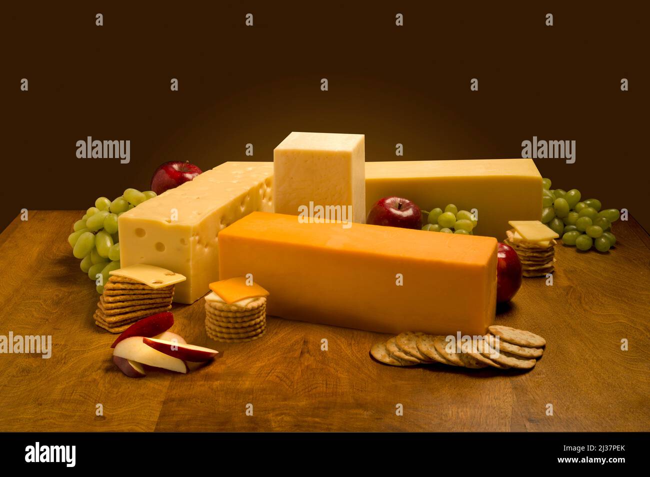 Block Cheeses Stock Photo