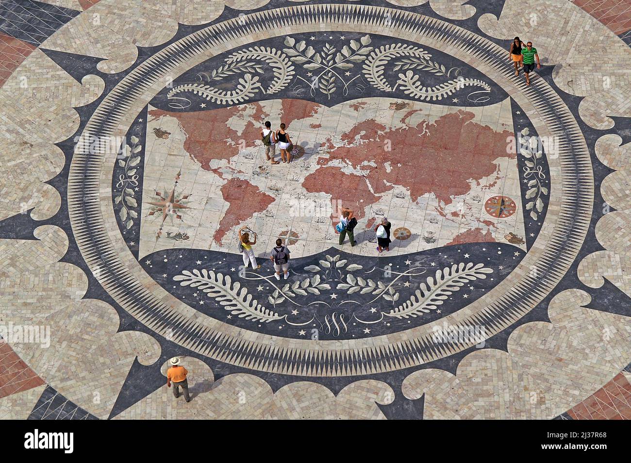 Lisbon In World Map Lisbon Portugal Map Of World In Front Of Monument To The Discoveries Stock  Photo - Alamy