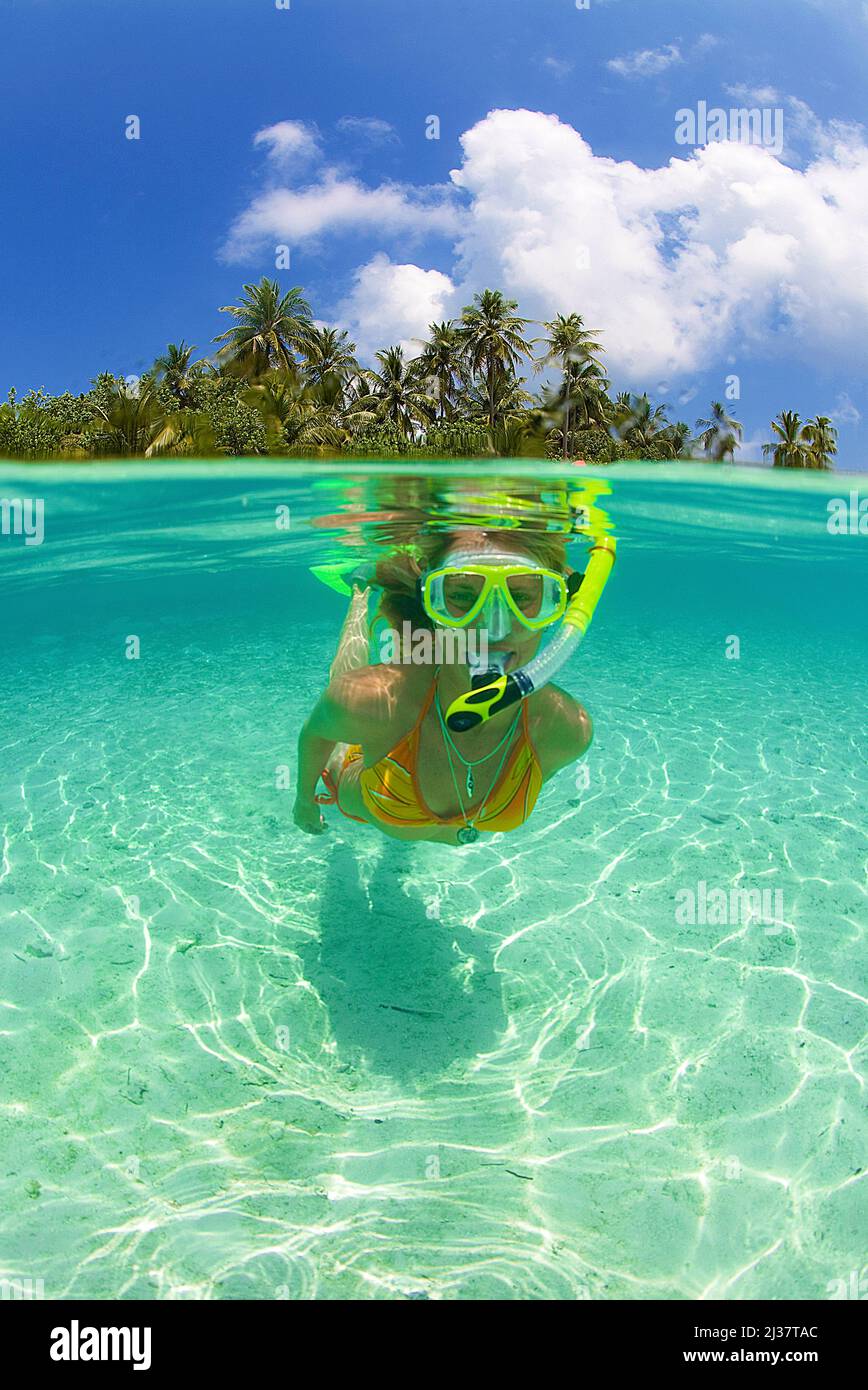 Snorkeler snorkeling hi-res stock photography and images - Alamy