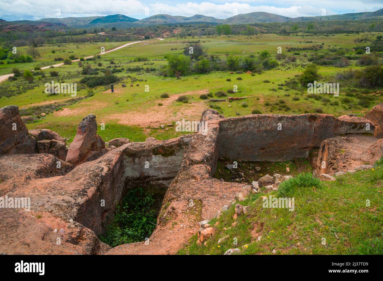 Roman ruins. Tiermes, Soria province, Castilla Leon, Spain. Stock Photo