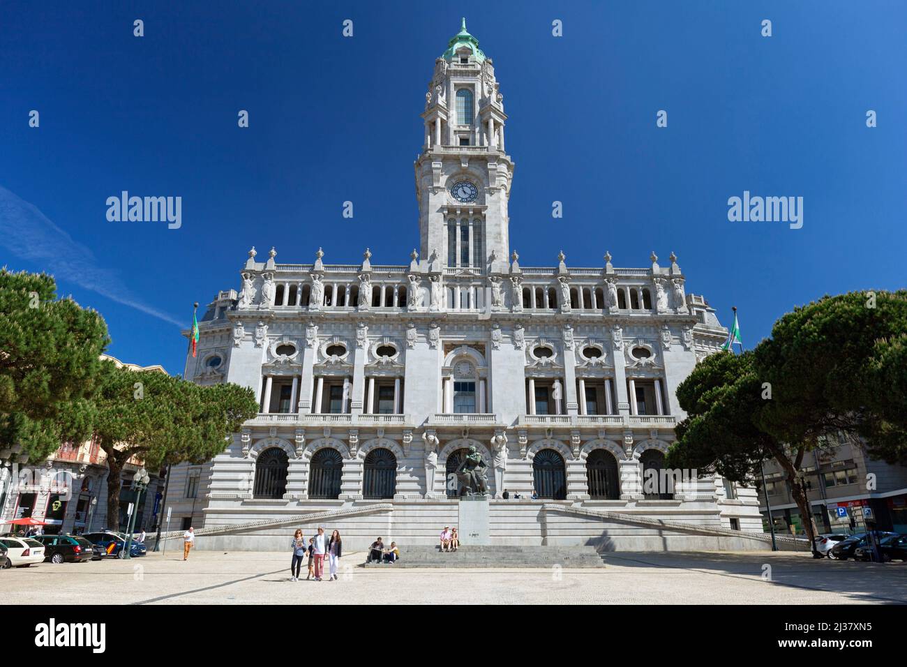 Europe, Portugal, Porto, Building of the Câmara Municipal (City Hall) of Porto. Stock Photo