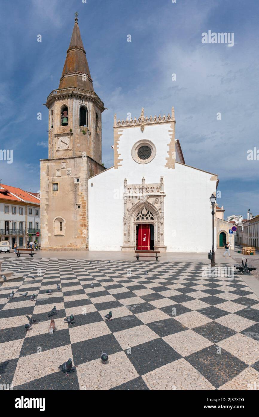 Europe, Portugal, Tomar, Igreja de São João Baptista (Church of St John the Baptist). Stock Photo