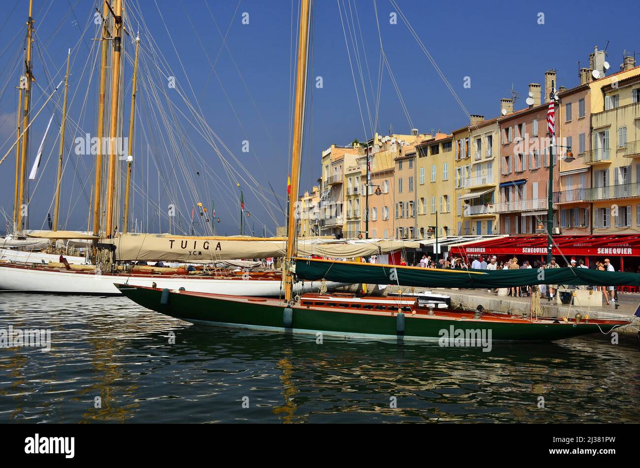 Sailing boats in SaintTropez marina, Côte d'Azur French Riviera