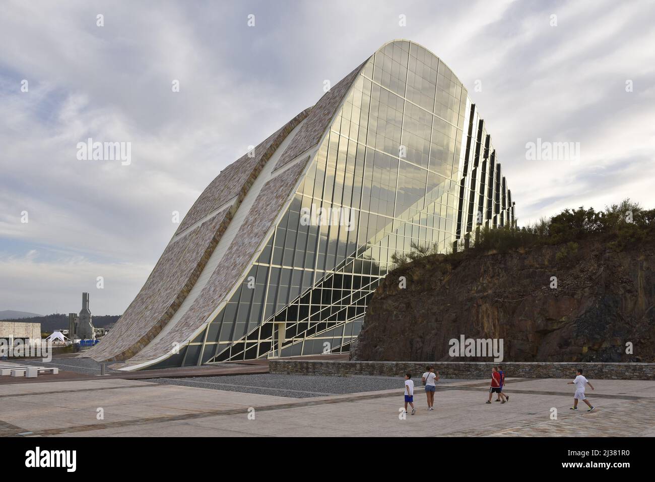 City of Culture of Galicia, Gaiás Centre Museum - modern venue building located in Santiago de Compostela Spain. Stock Photo