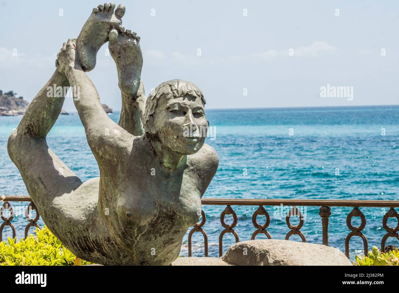 Mermaid sculpture. Telephoto. Giardini Naxos, Metropolitan City of Messina,  Sicily, Italy Stock Photo - Alamy