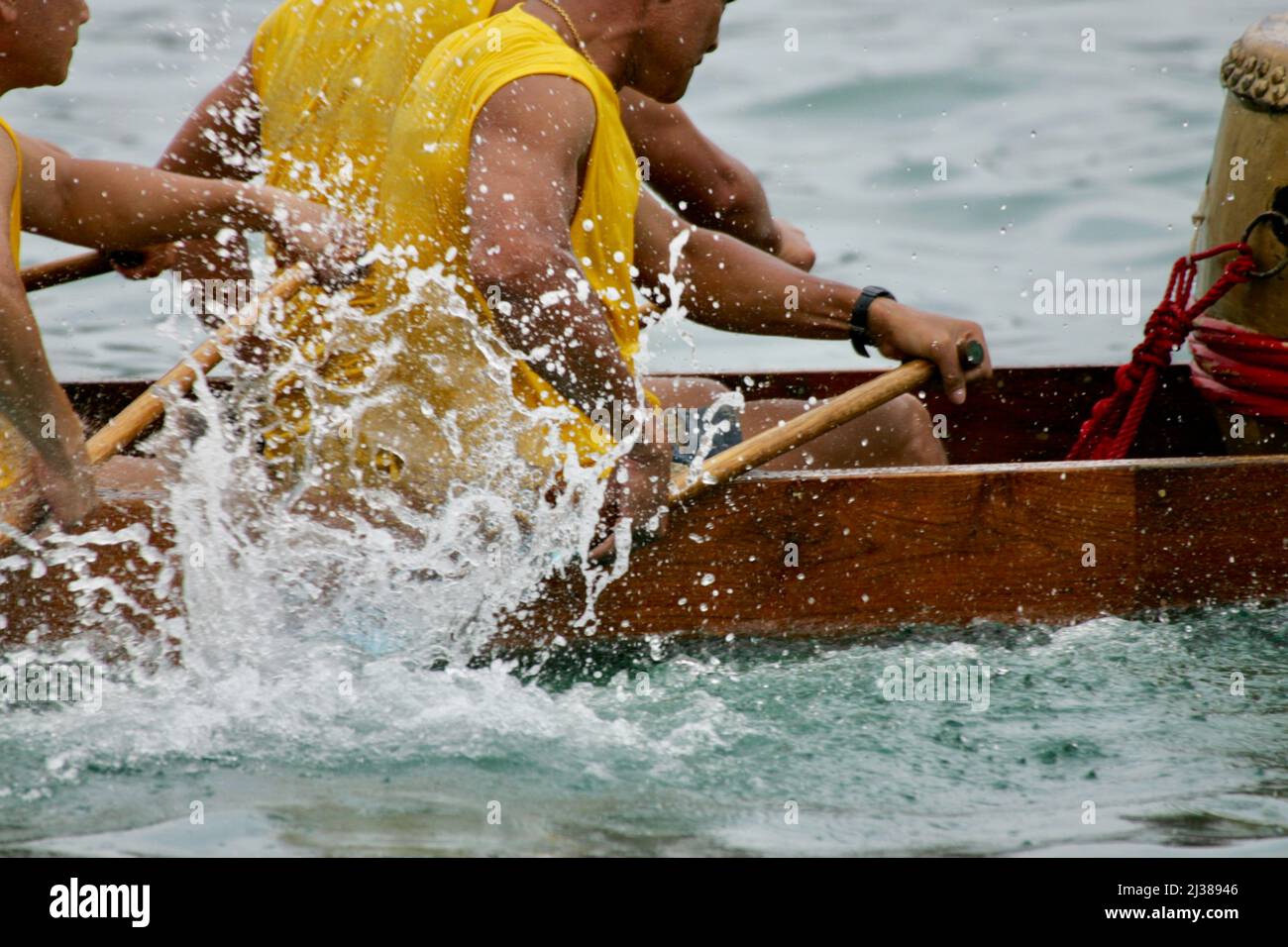 paddling a dragon boat Stock Photo Alamy