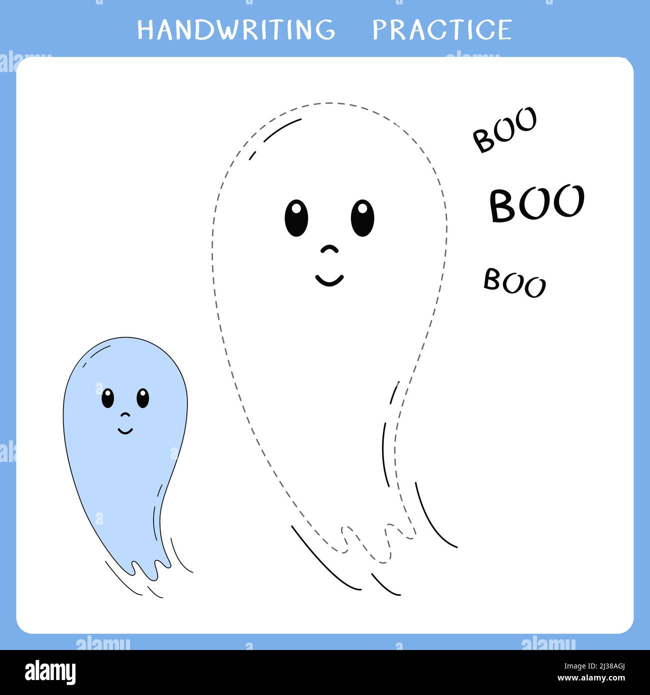 Cute ghost for coloring book Stock Photo - Alamy