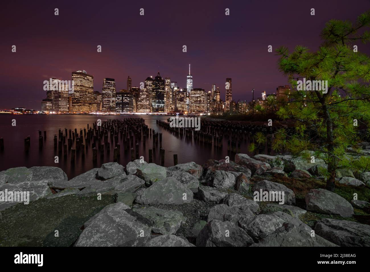 New York City, Downtown Manhattan sunset from Brooklyn Stock Photo - Alamy