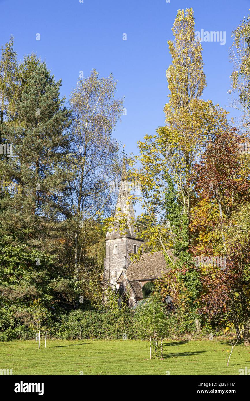 Autumn colours at the church of St John the Baptist in the Forest of
