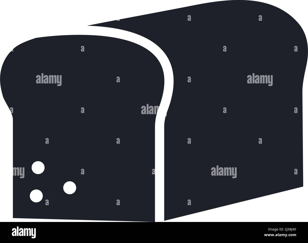 Bread icon. Bakery and pastry isolated vector silhouettes Stock Vector ...