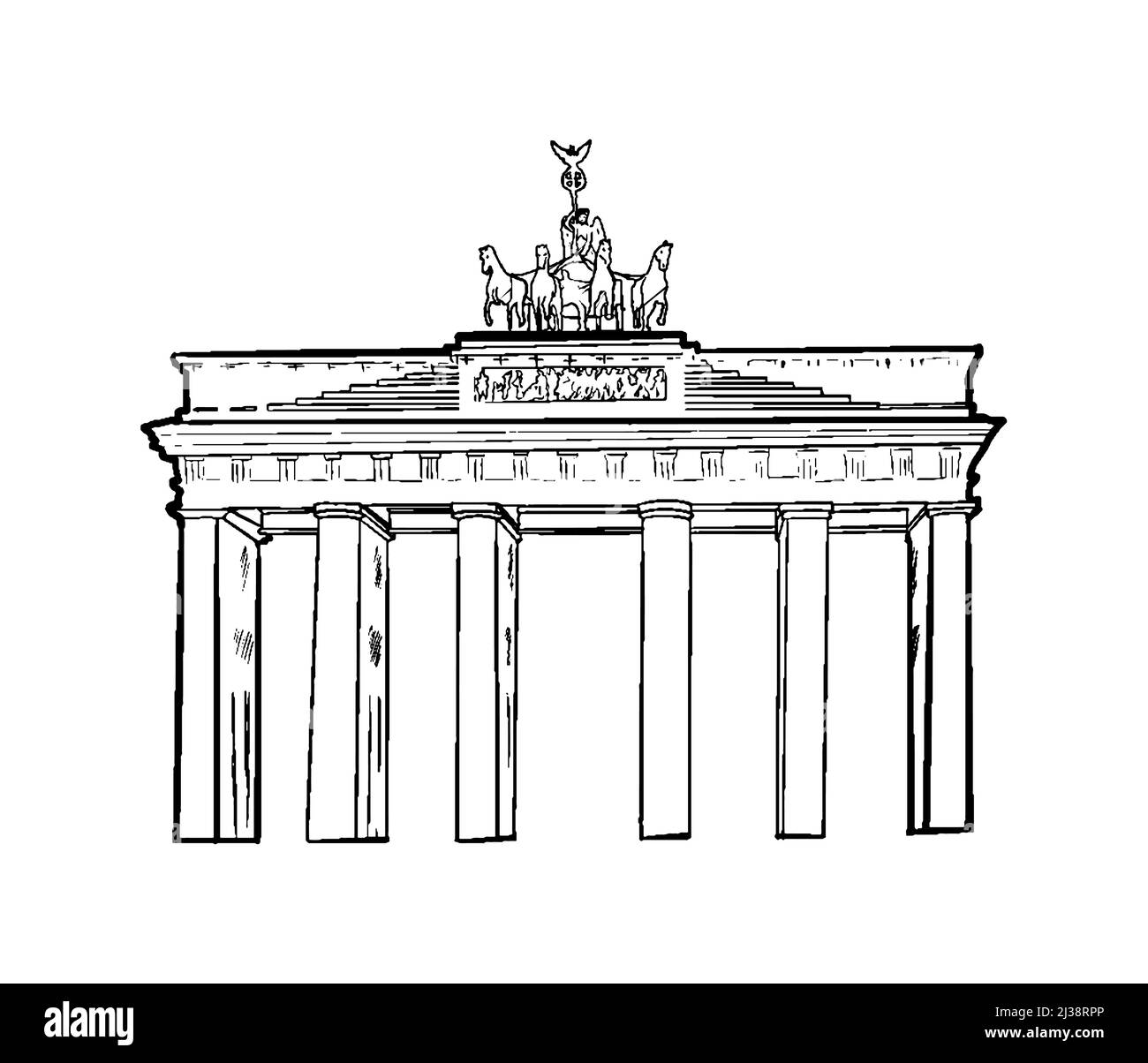 Бранденбургские ворота рисунок