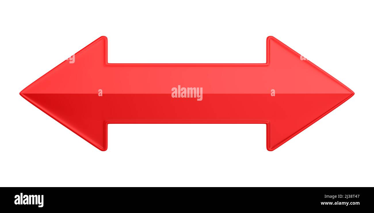 red arrow on white background. Isolated 3D illustration Stock Photo - Alamy