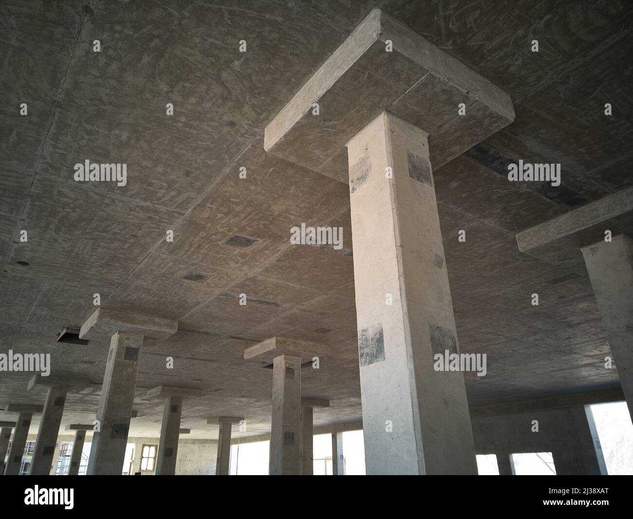 Concrete structures of industrial building Stock Photo Alamy