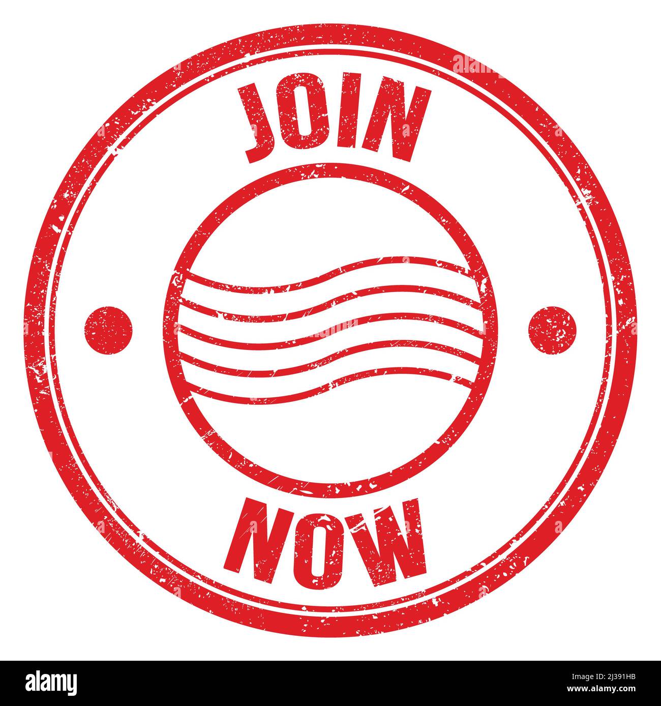 JOIN NOW text written on red round postal stamp sign Stock Photo Alamy