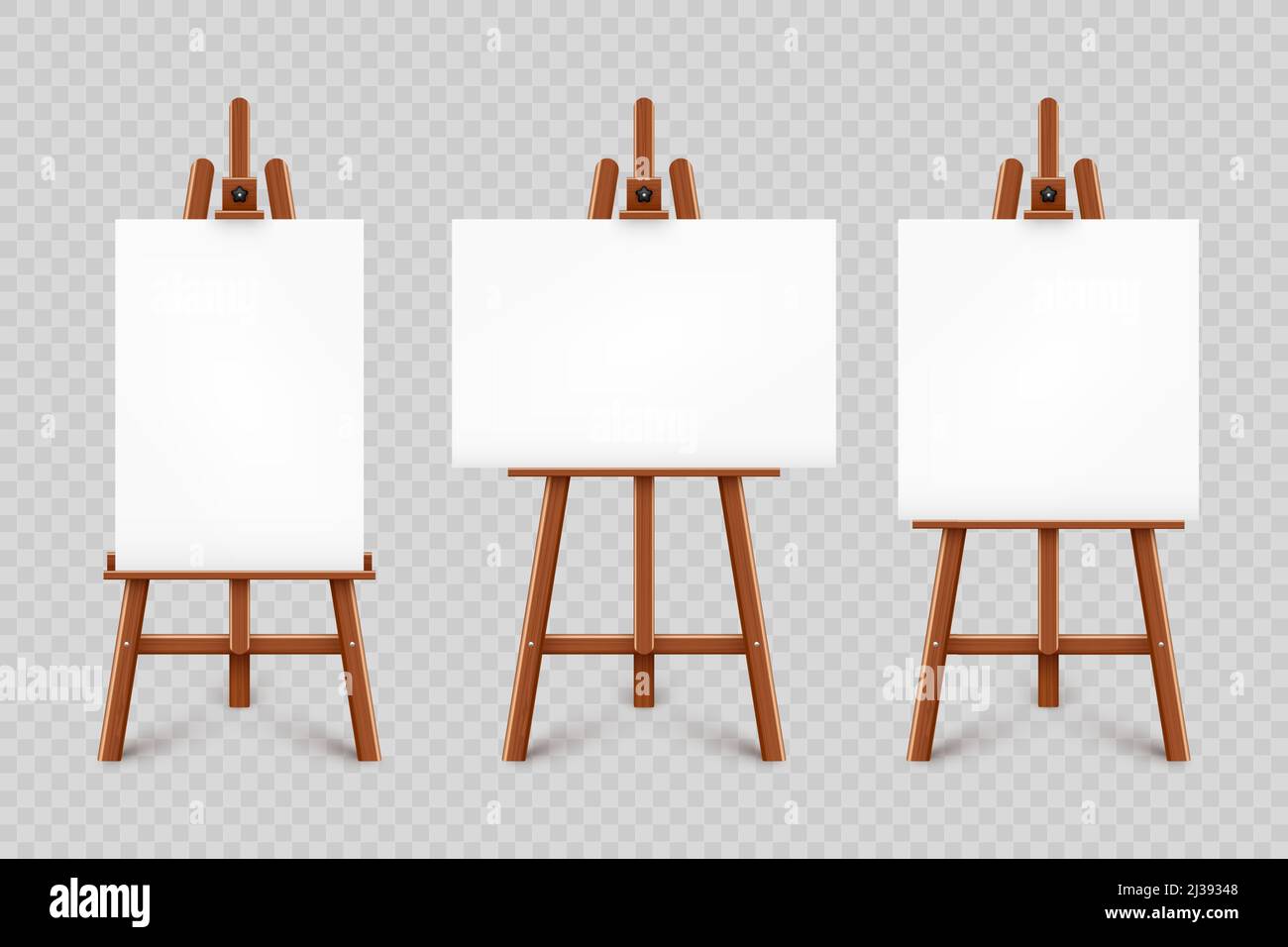 Table Top Easle with Blank Paper Stock Image - Image of easel