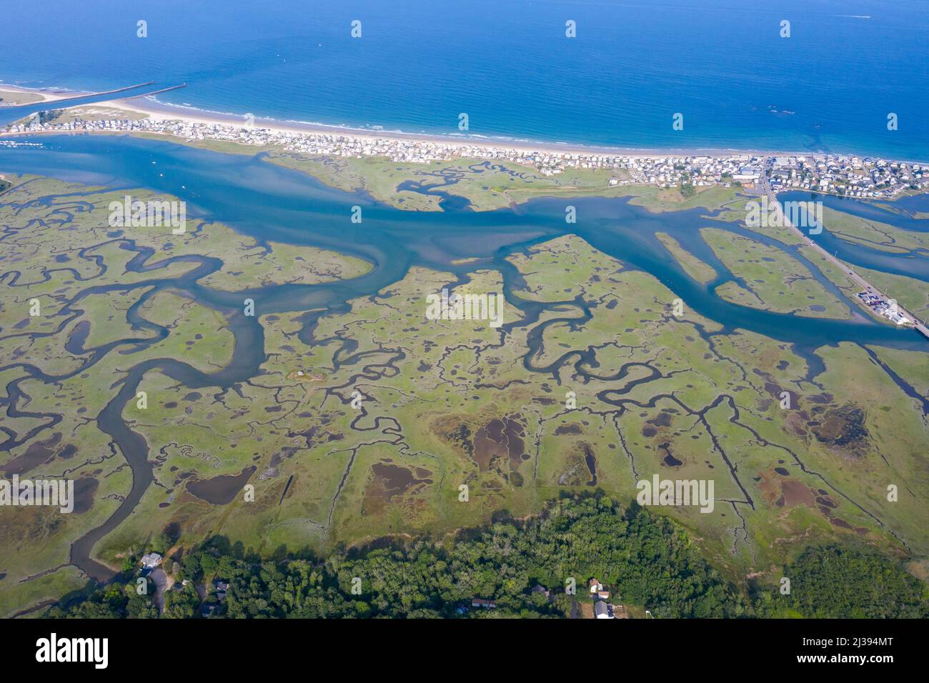 Wells National Estuarine Research Reserve, Wells, ME, USA Stock Photo