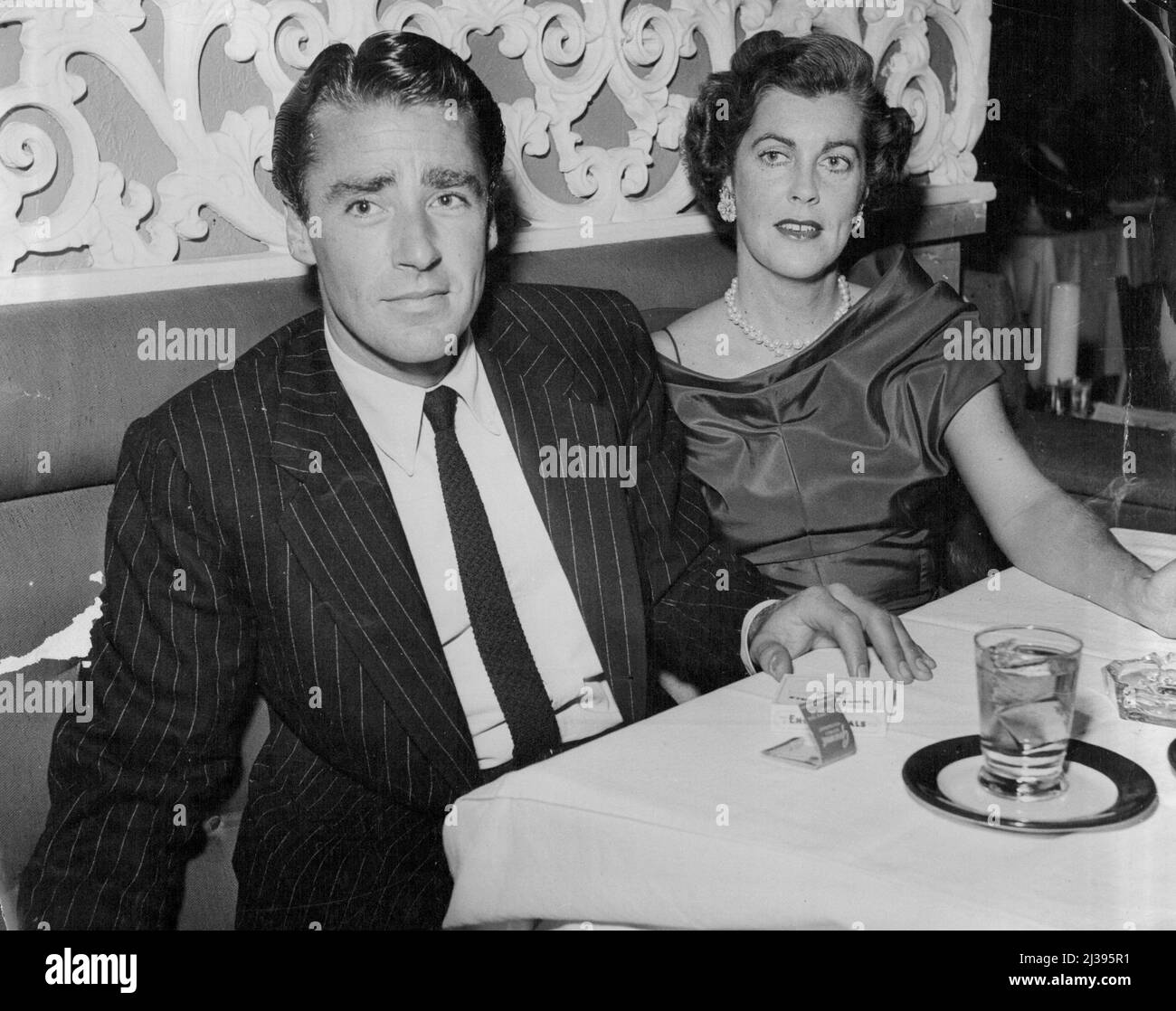 Peter Lawford, Rocky Cooper. October 28, 1953. Stock Photo