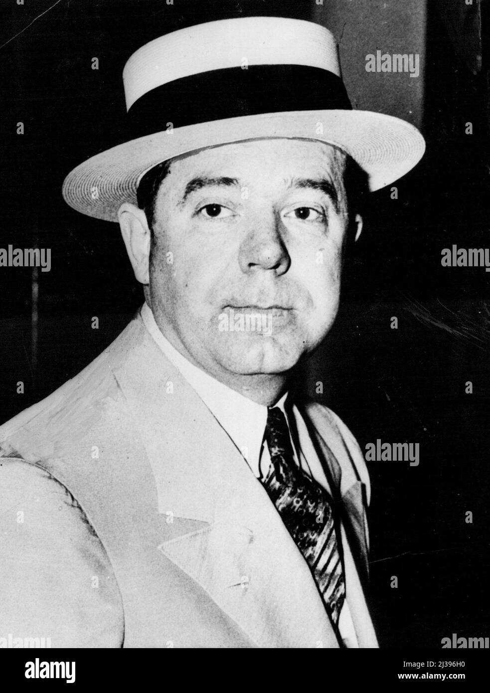 Huey Long Wounded -- Sen. Huey P. Long was shot and seriously wounded in the state capitol building. His assailant was killed. The above recent picture of Long shows him in a typical pose. September 8, 1935. (Photo by Associated Press Photo). Stock Photo