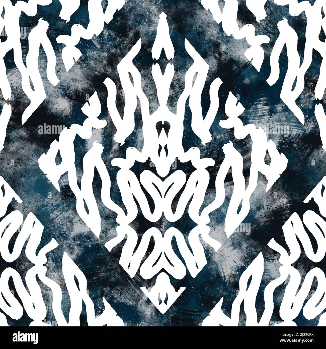Seamless navy blue and white abstract grungy seamless surface pattern ...