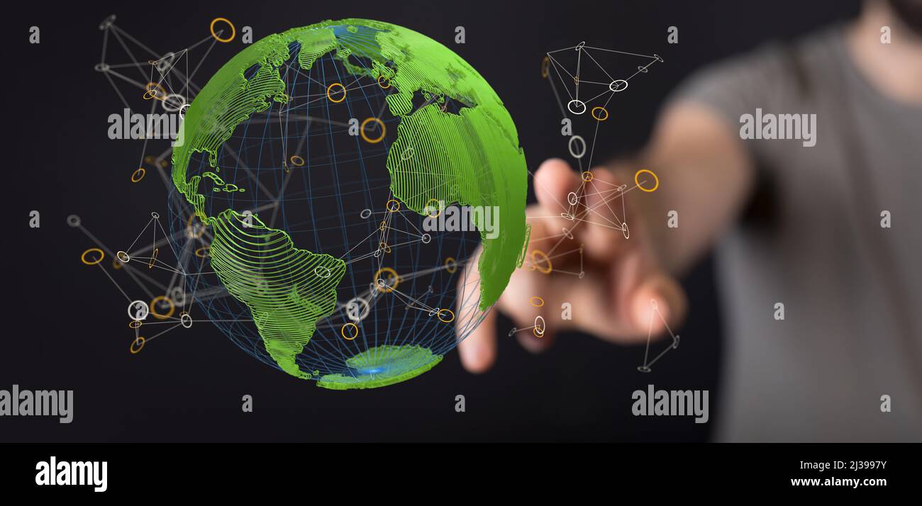 Earth globe illustration hi-res stock photography and images - Alamy