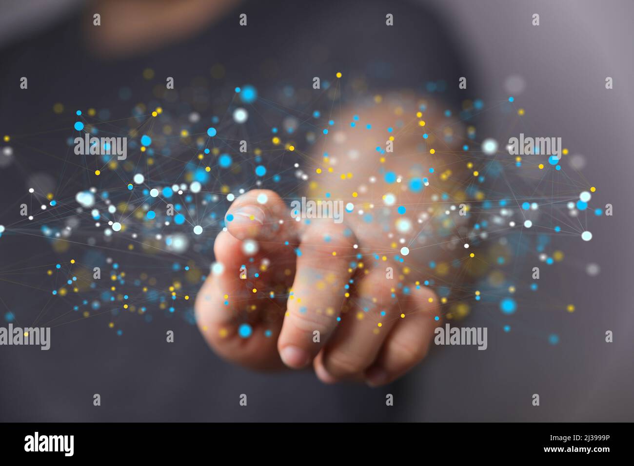 Digital cyberspace dots lines hi-res stock photography and images - Alamy