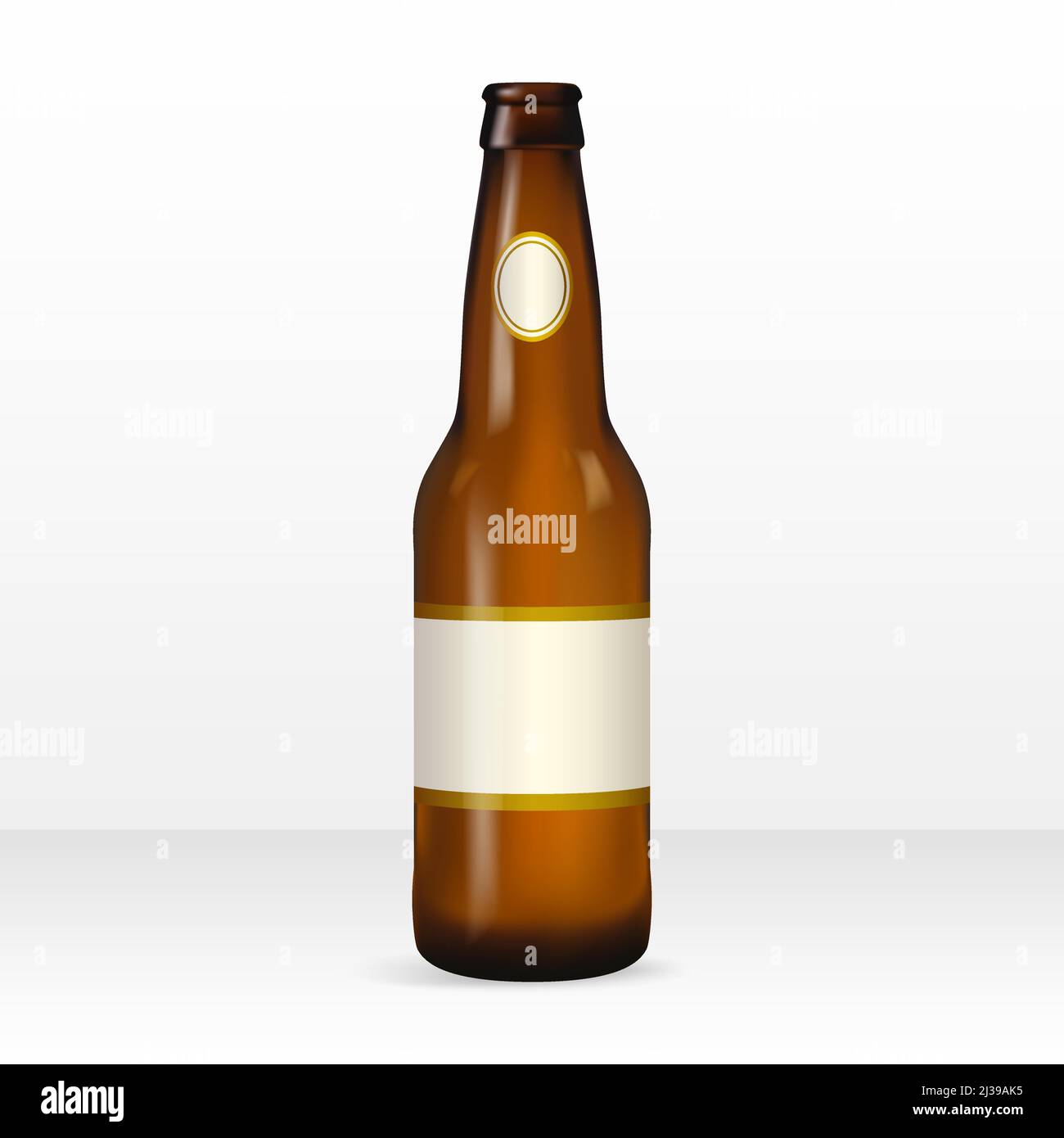 Blank Brown Beer Bottle Mockup. Vector illustration Stock Vector Image & Art Alamy